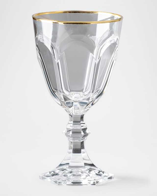 Dolce Vita 9 oz. Goblets with Gold Foil Trim, Set of 6